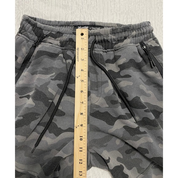 Brooklyn Cloth Camo Sweat Shorts Mens Size Small Zipper Pockets Drawstring - Picture 5 of 8